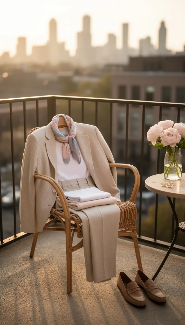 linen cotton single button blazer