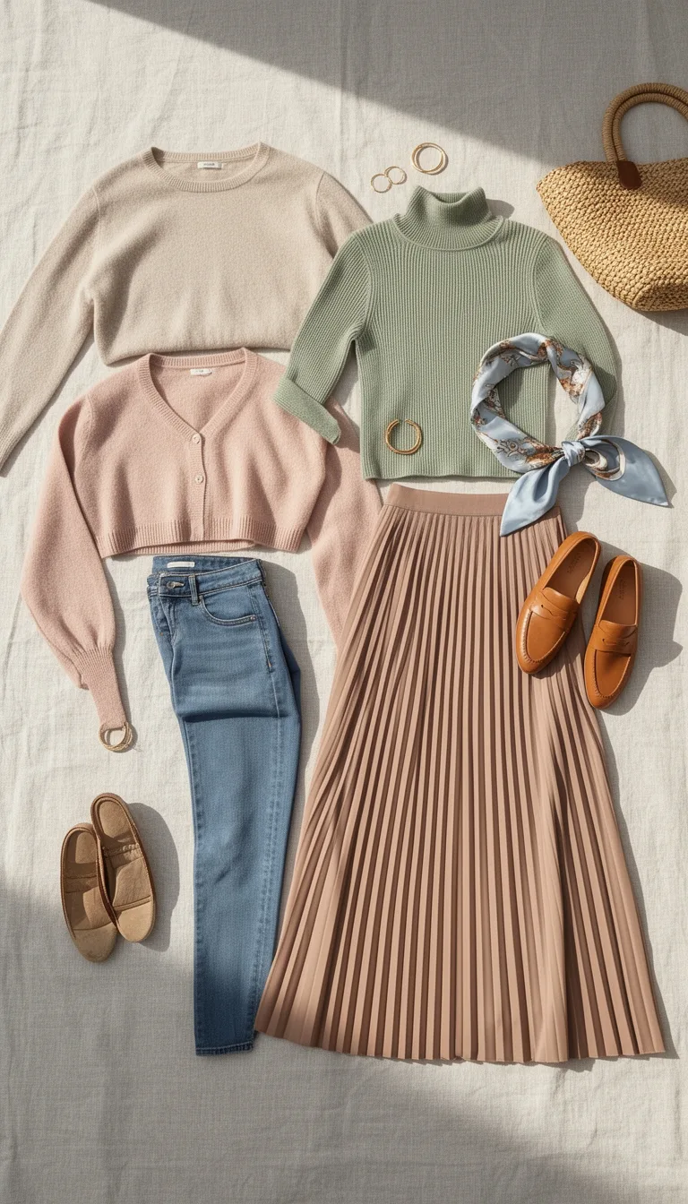 airy pastel weight knit essentials