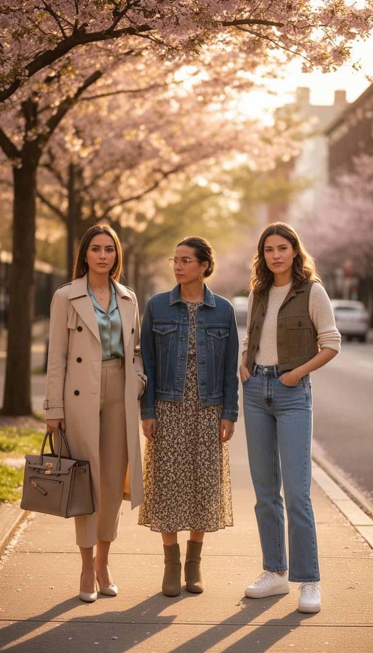lightweight layered transitional springwear