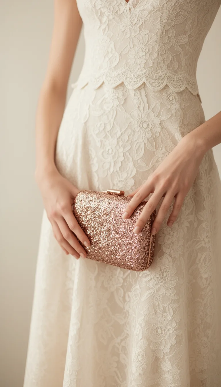 minimalist lace with sparkle