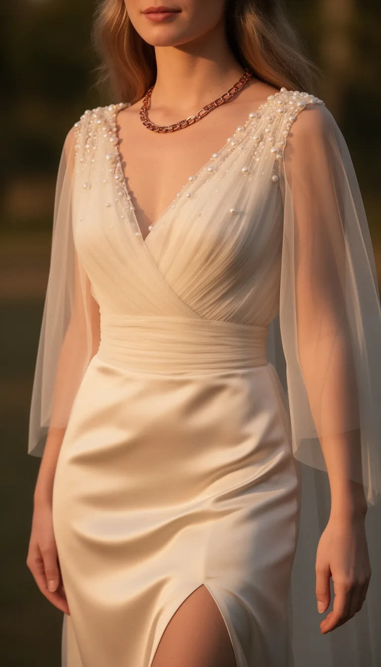 sheer overlay with rose gold
