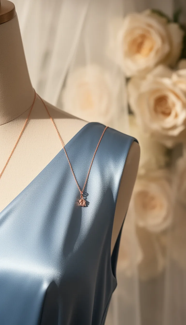 satin light blue slip dress
