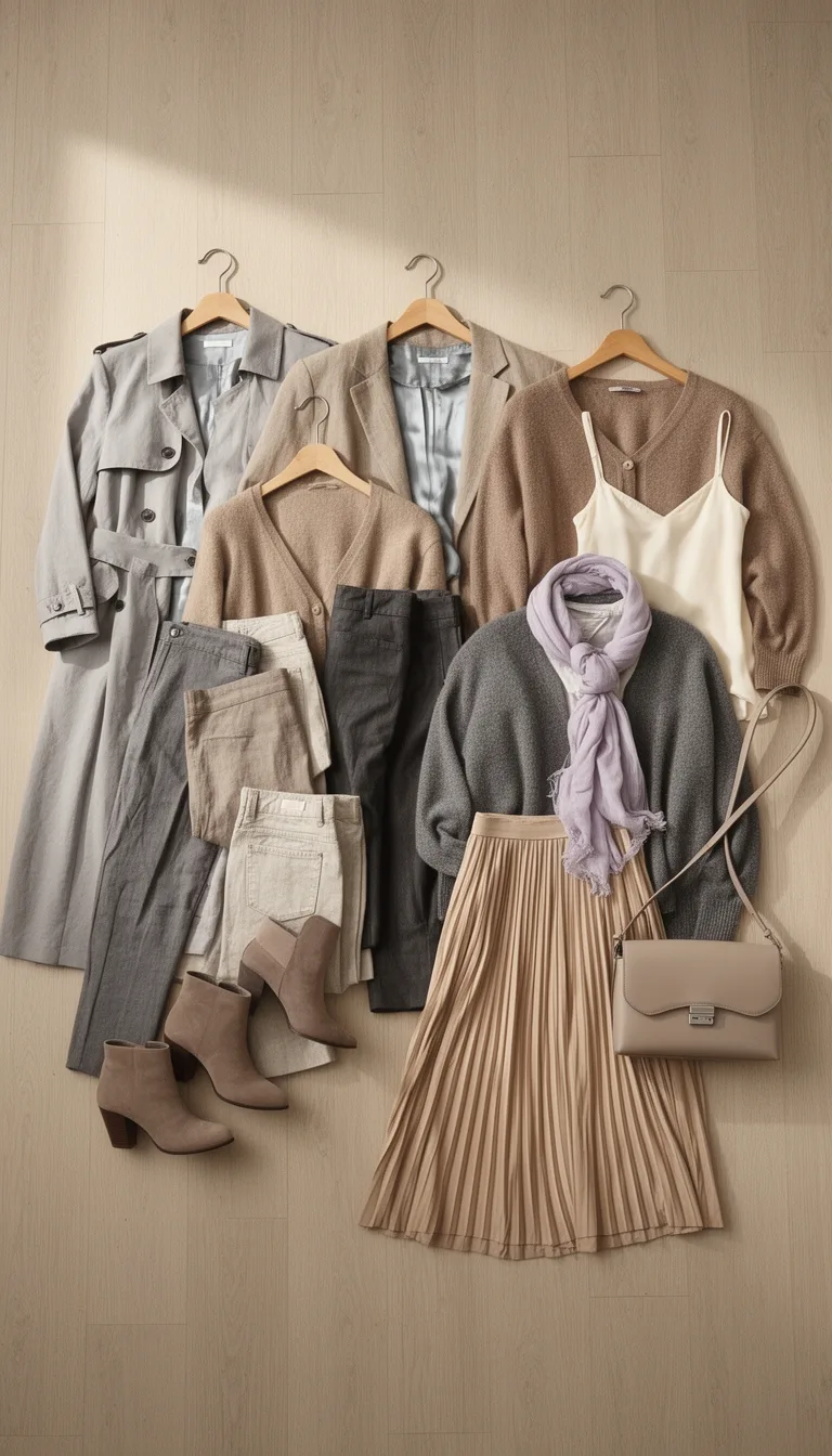 warm layered neutral summer style