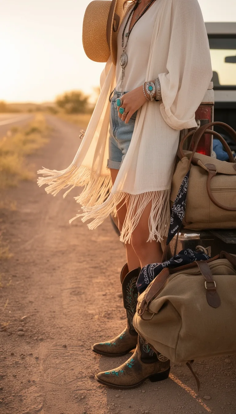 western summer road ready outfit