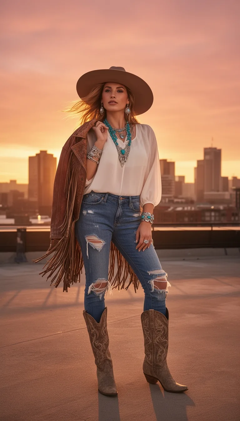 sunset western rooftop glam