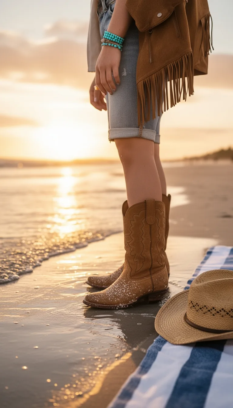 sunlit beach western ensemble