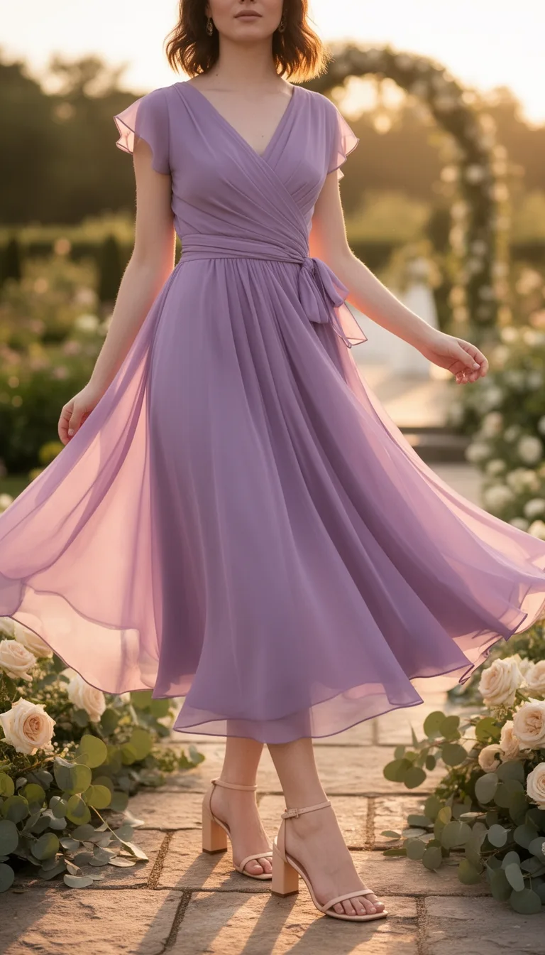 lavender buttery silk chiffon
