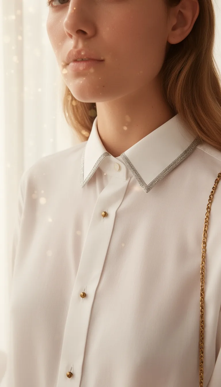 subtle metallic accents shirt