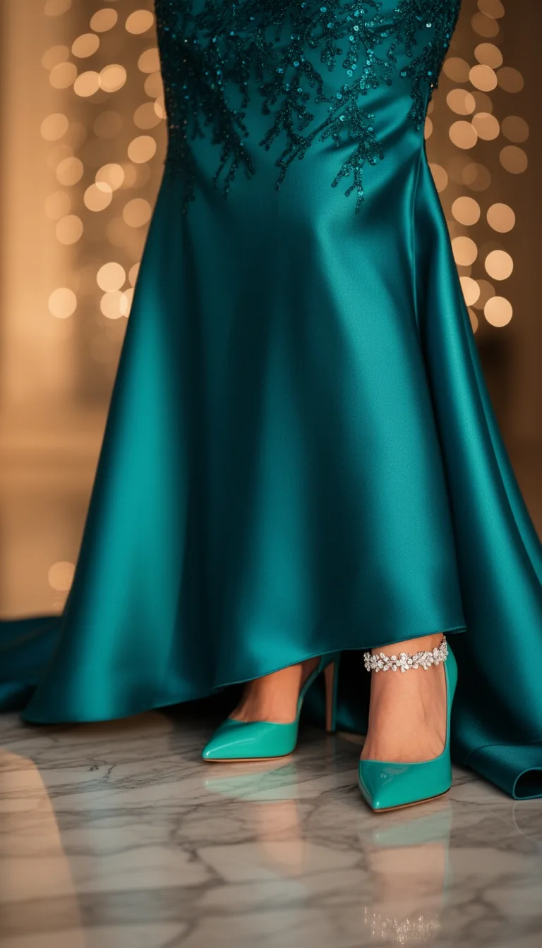 color matching jewel tone heels