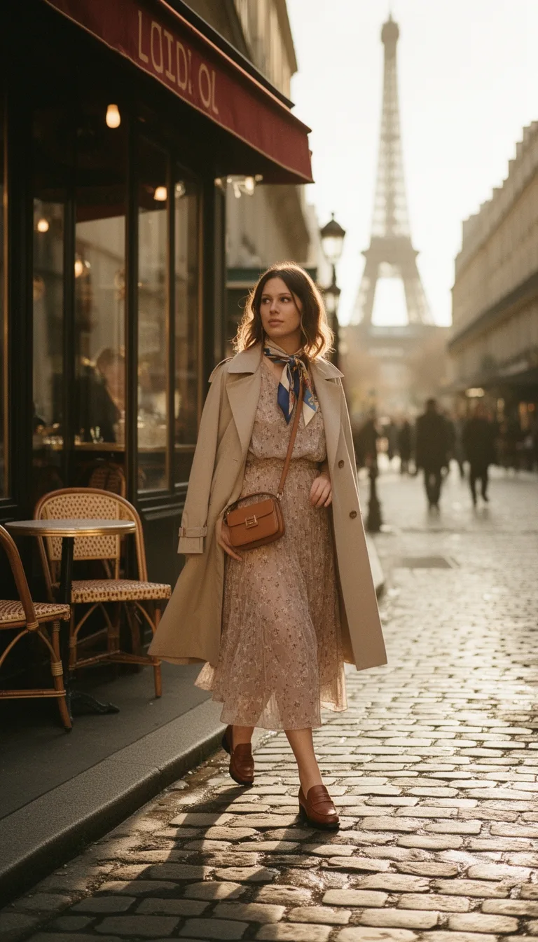 evening ivory organza trench