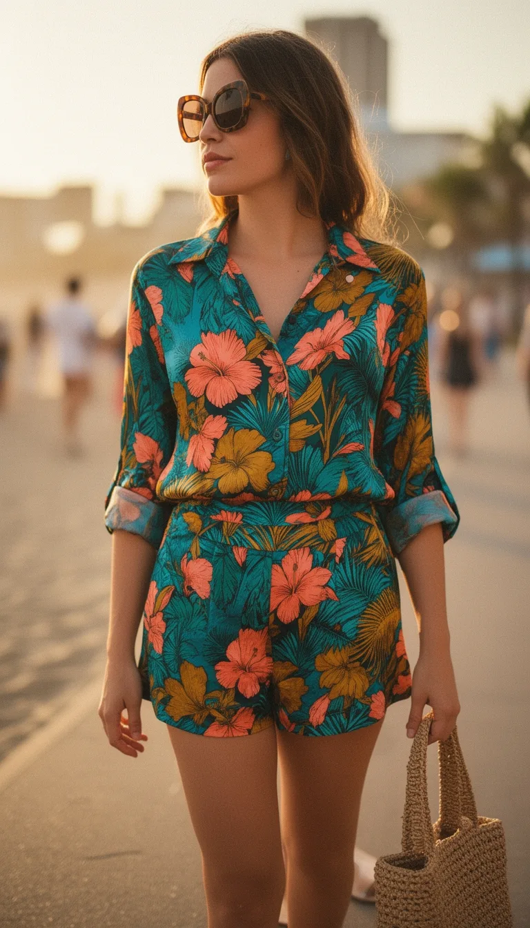 tropical 90s inspired beachwear prints