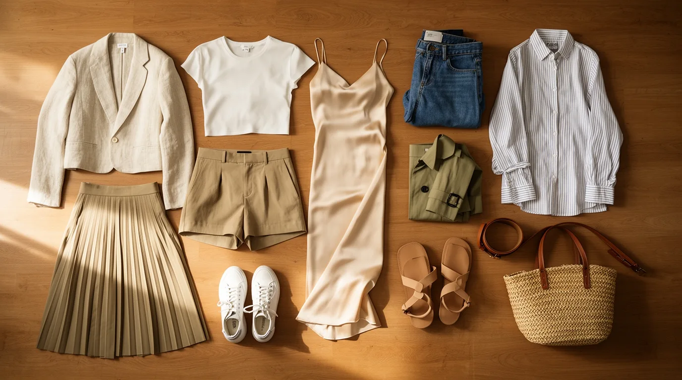 versatile 12 piece summer wardrobe