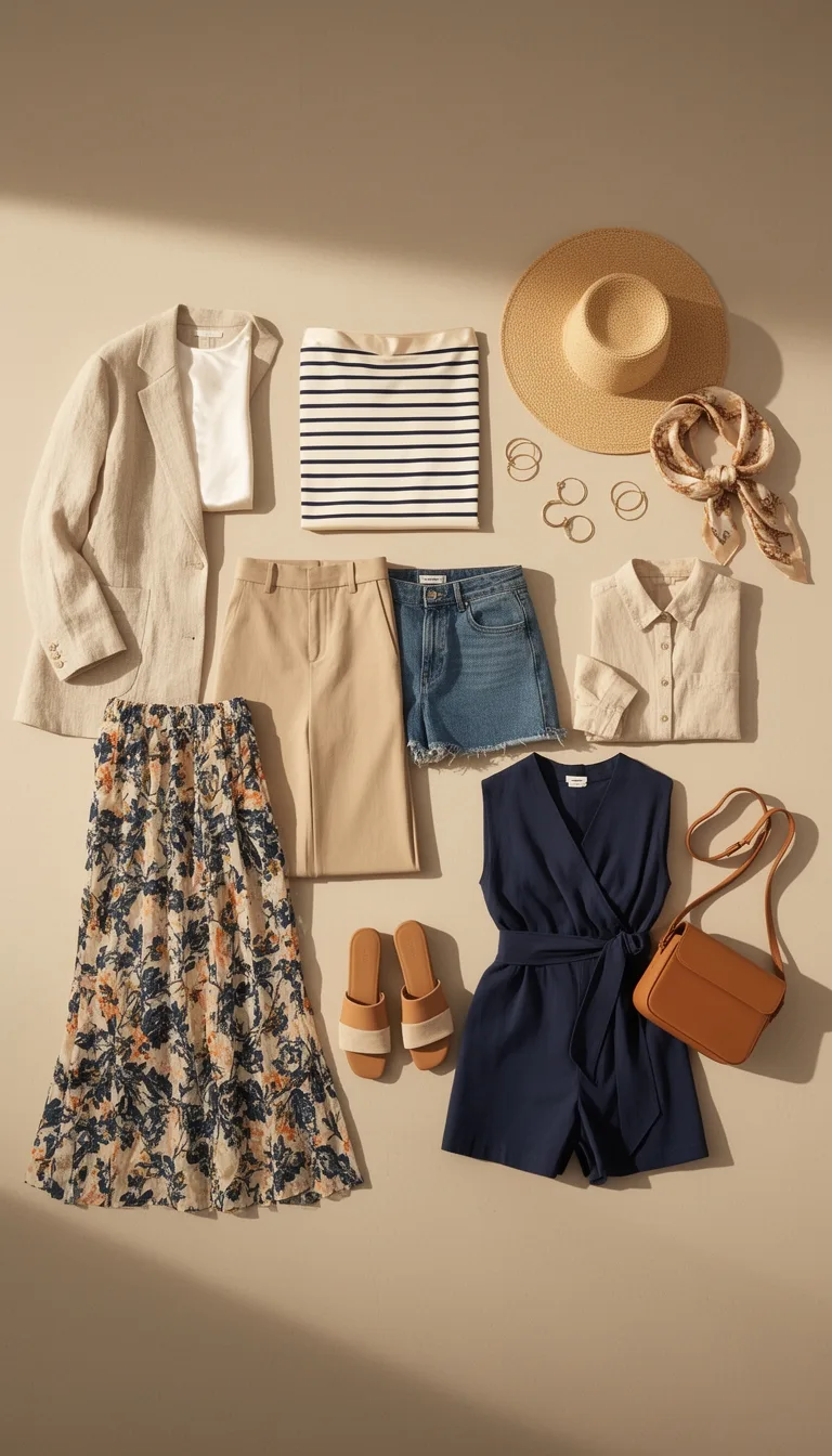 twelve piece versatile summer wardrobe