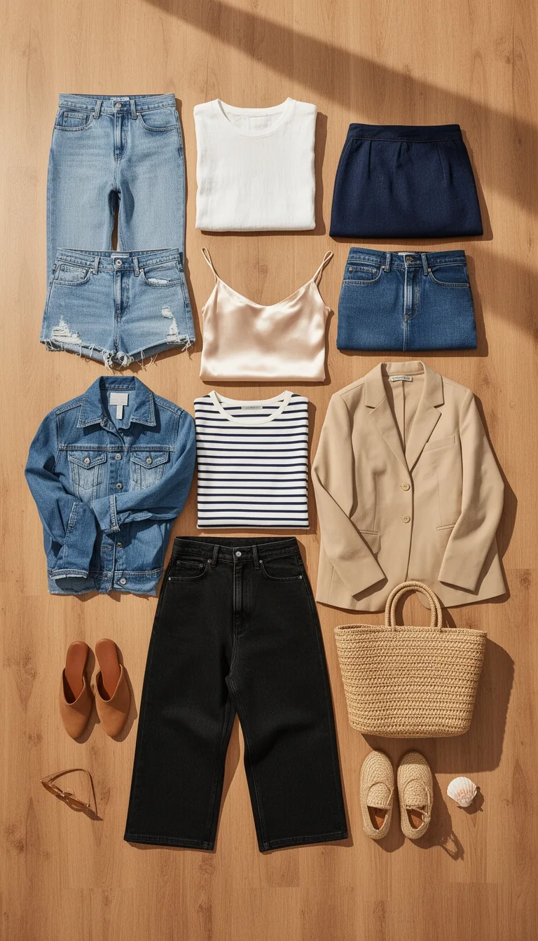 denim staples versatile curated palette