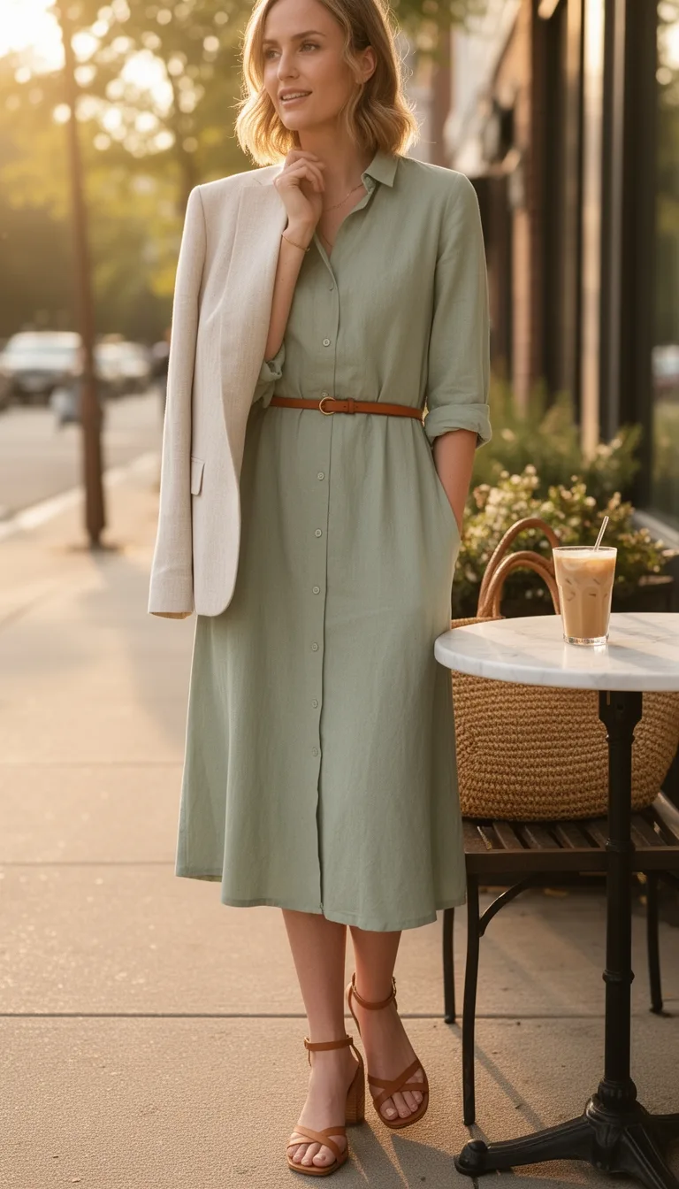 breezy pastel button down brunch