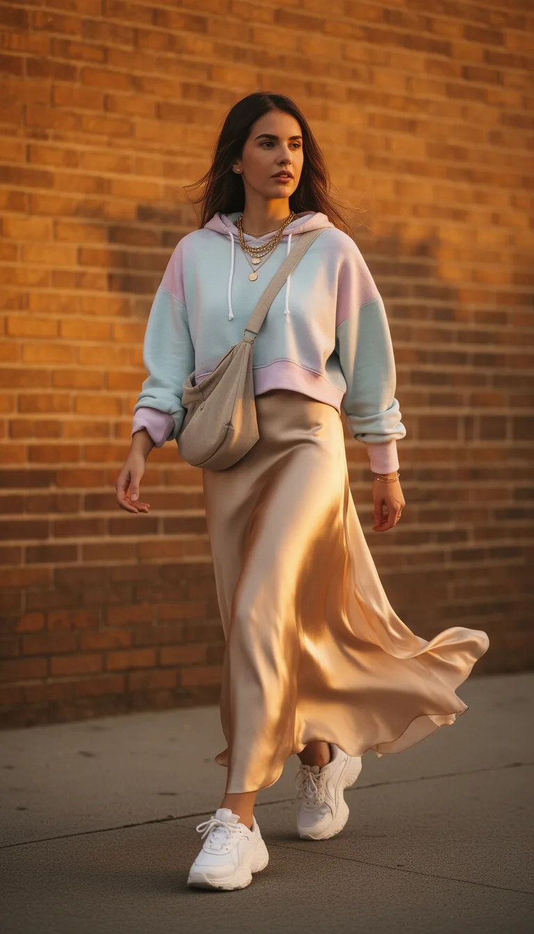 sporty feminine pastel silkmix