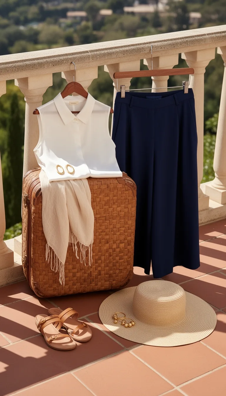 silky blouse palazzo pants