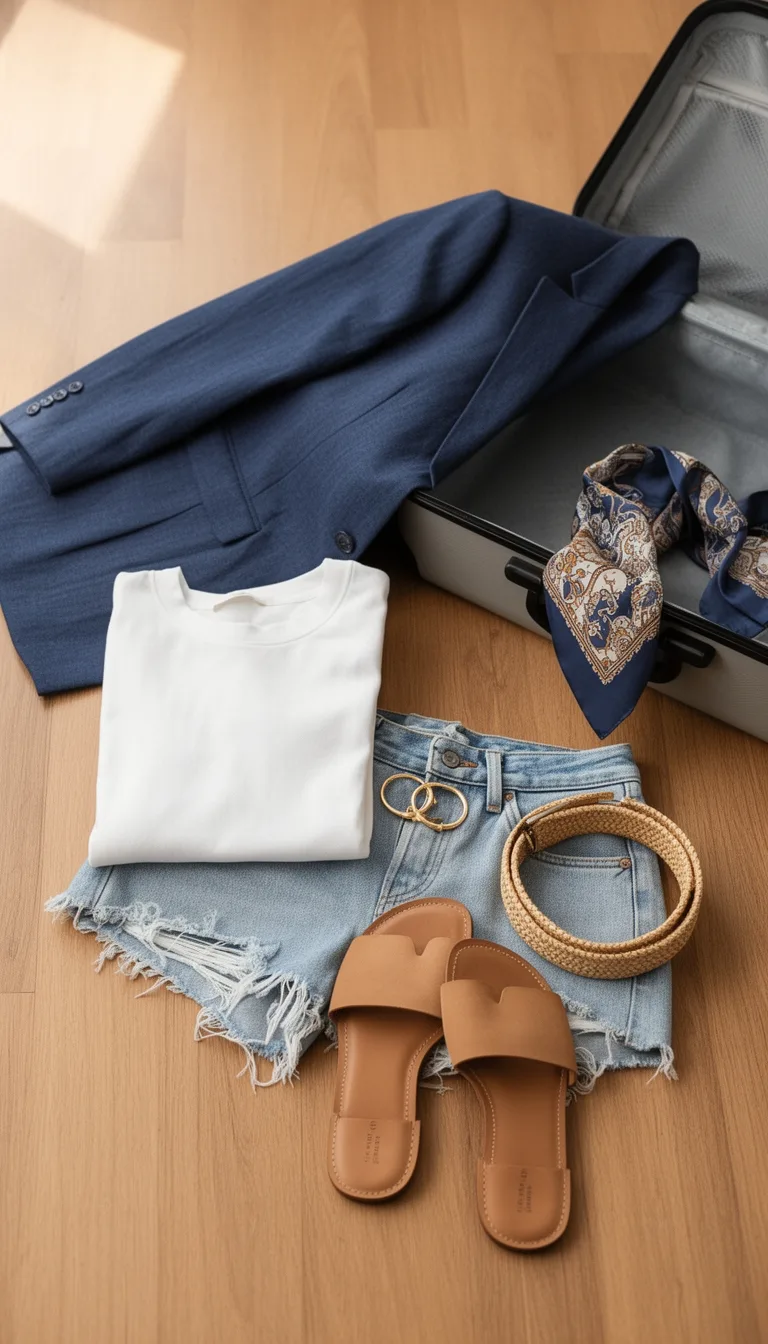 crisp white tee ensemble
