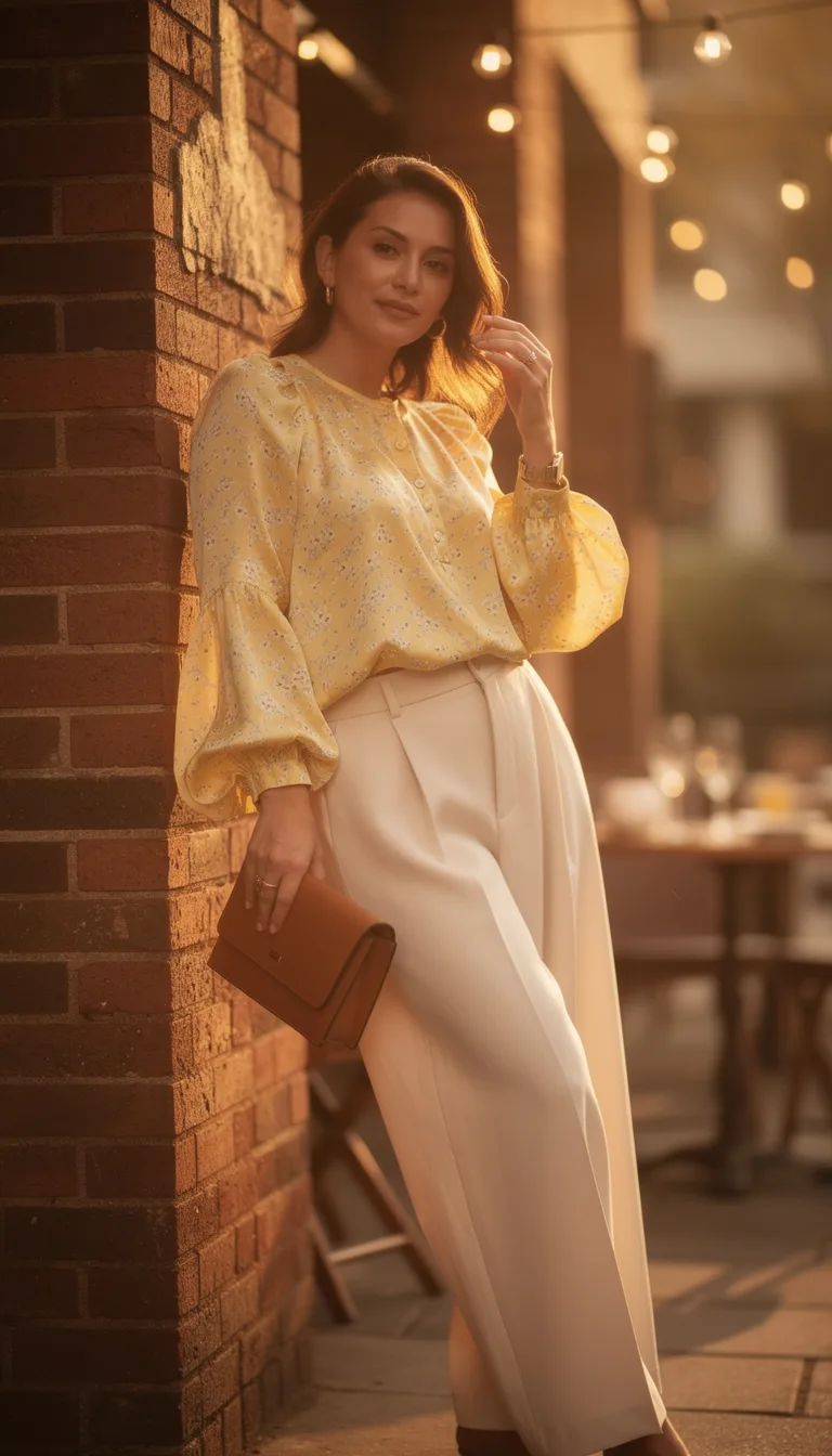 sunny floral tucked waist