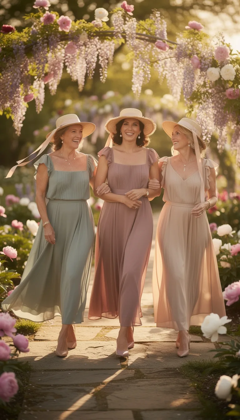 vintage chiffon garden weddingwear
