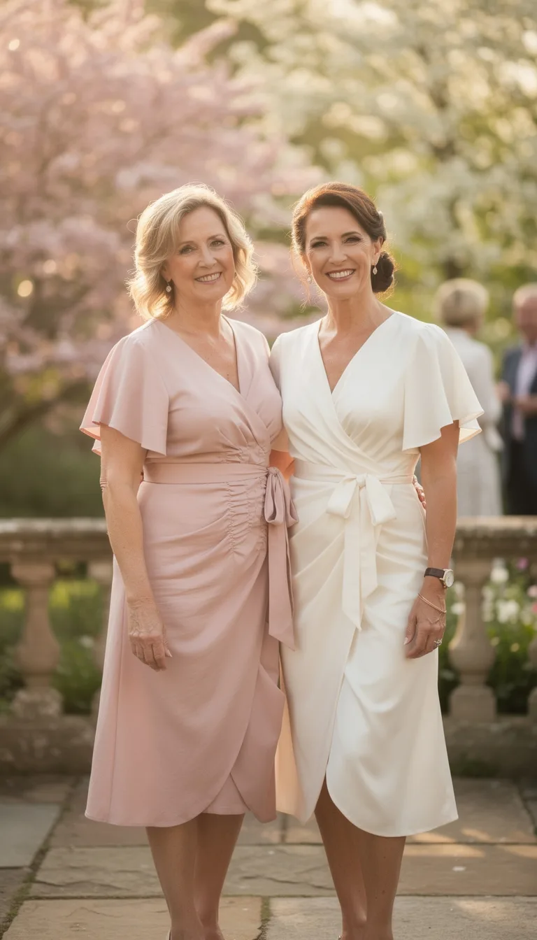 waist defining pastel wrap dresses
