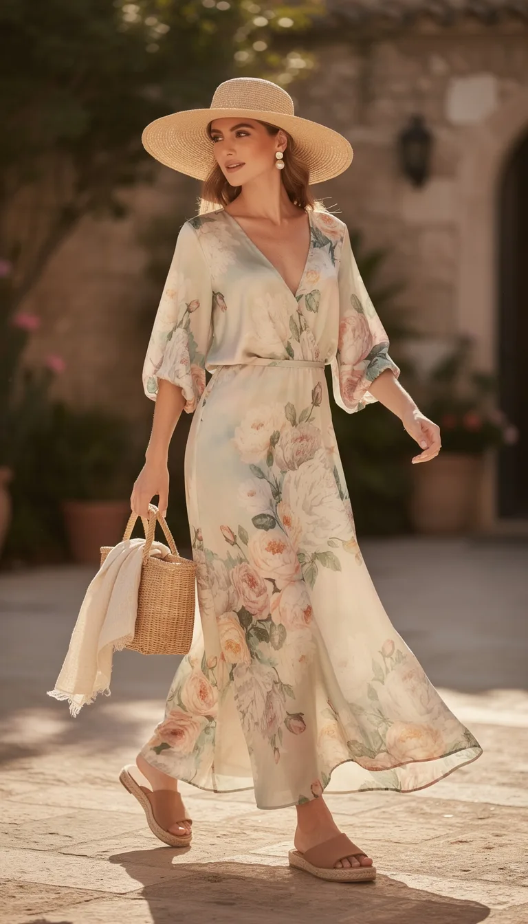 long floral maxi ensemble