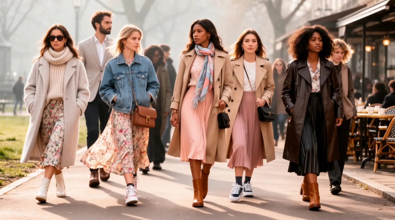 layered looks for transitional weather