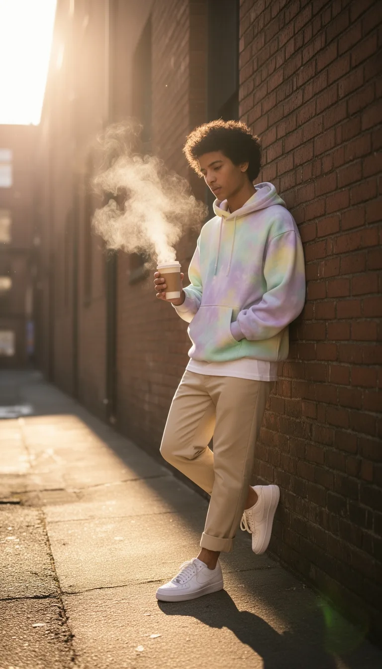 pastel tie dye hoodie outfit