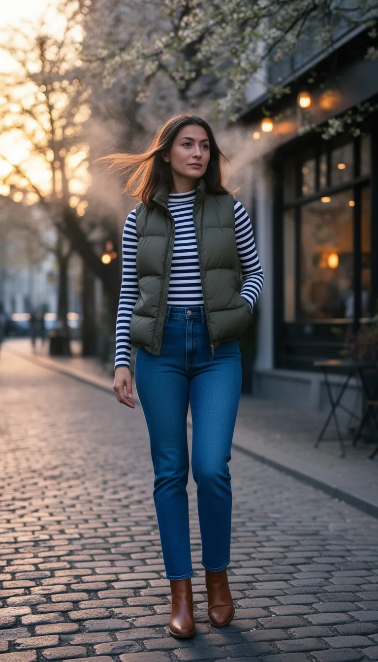 striped breton olive puffer