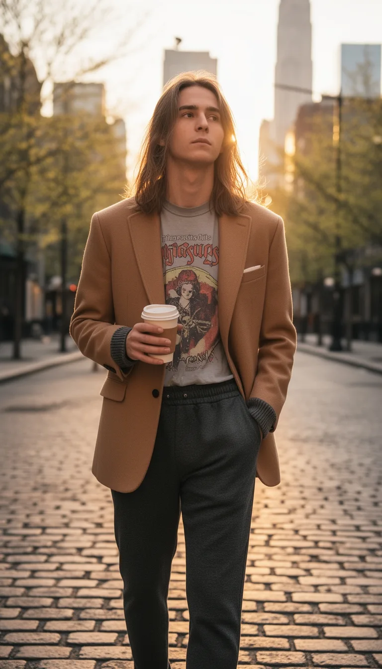 blazer graphic tee joggers