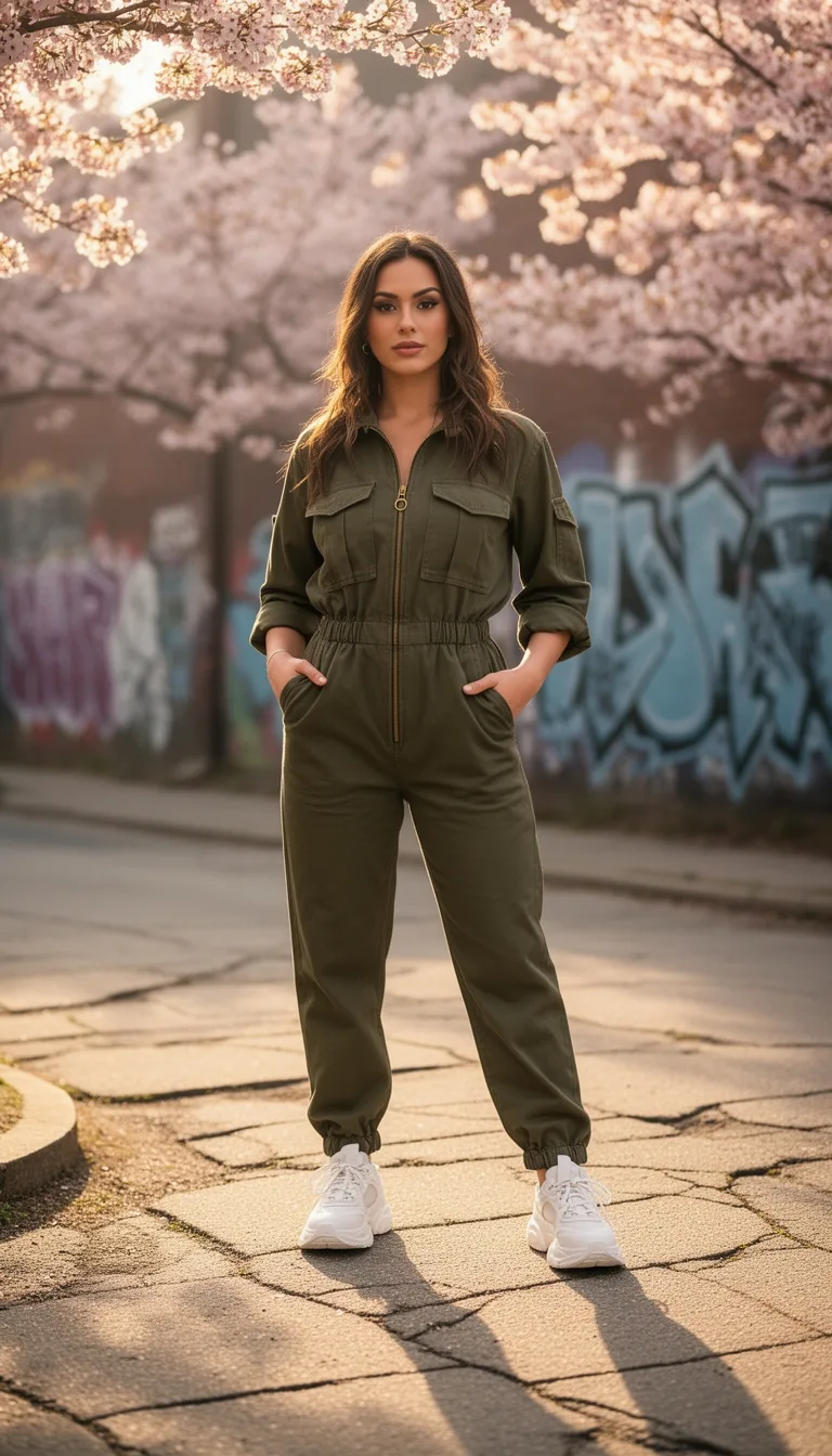 rugged utility jumpsuit look