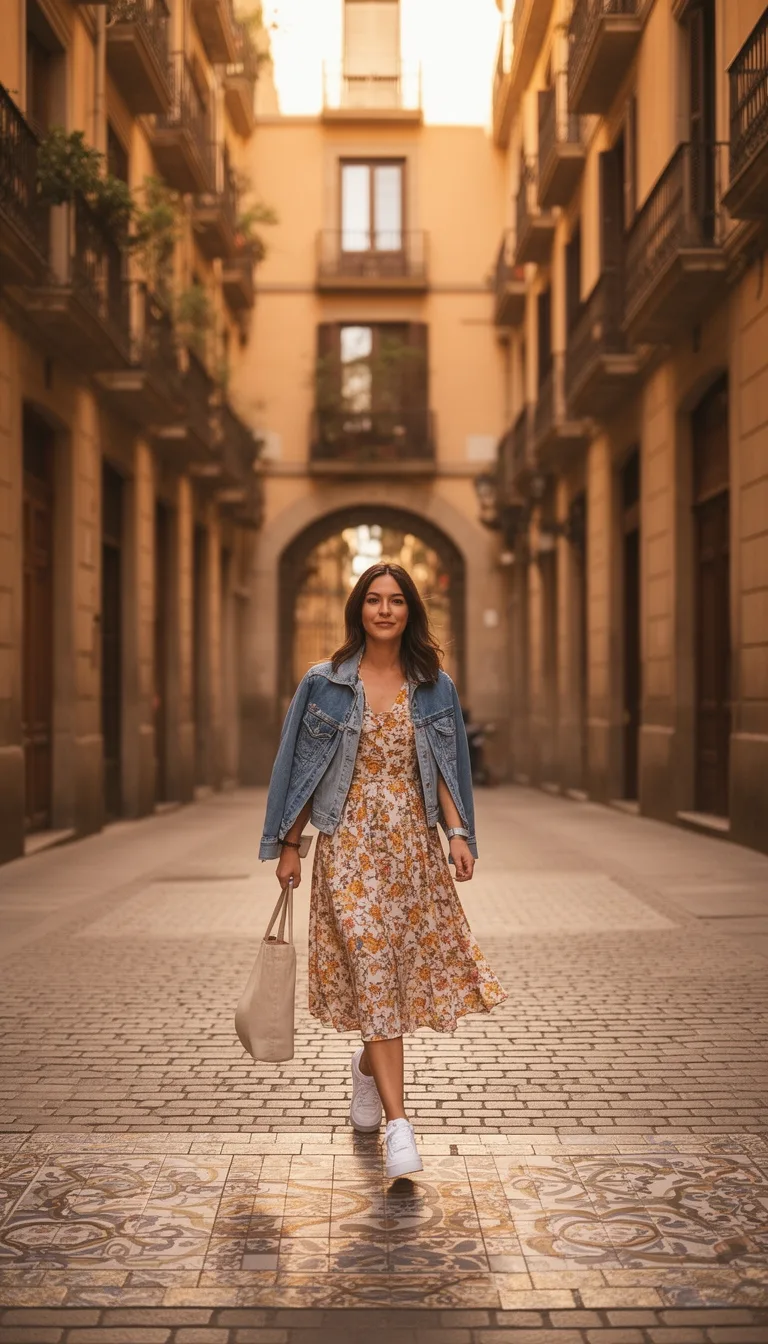 midi dress white sneakers