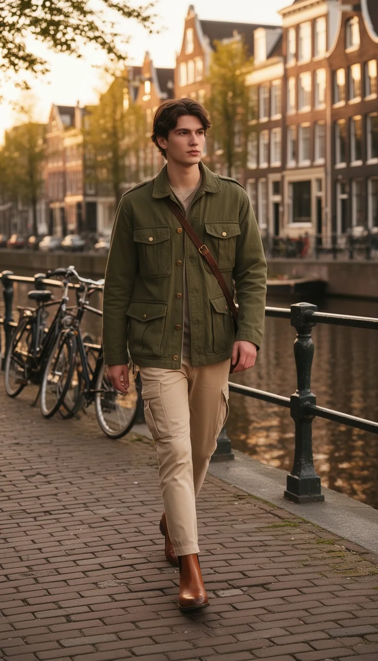 cropped utility jacket cargo