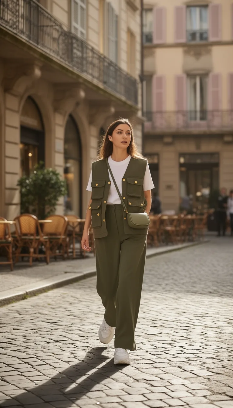 utility vest over tee