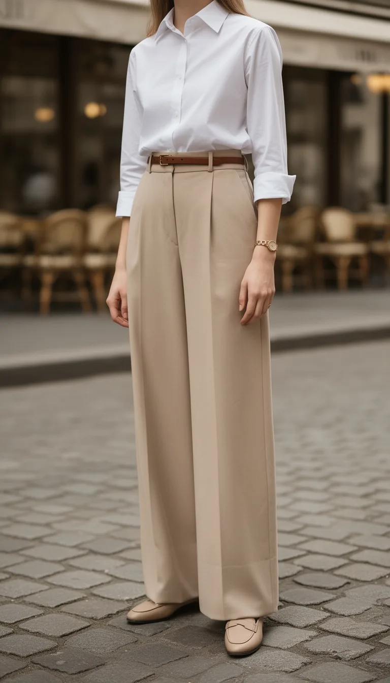 crisp white shirt ensemble