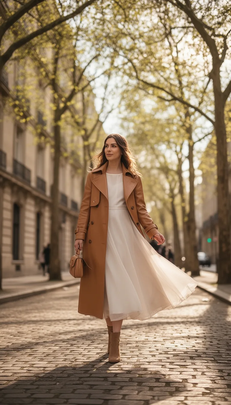 buttery trench over dress