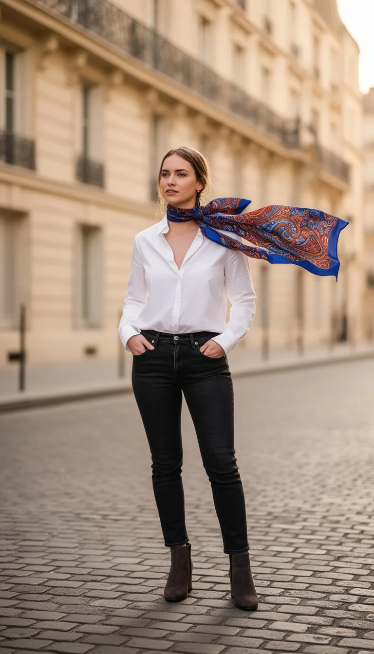 crisp white shirt ensemble
