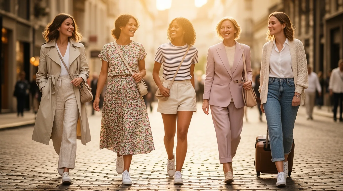 stylish comfy spring travel outfits