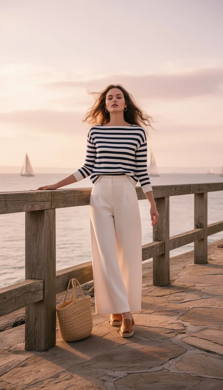 nautical striped coastal chic