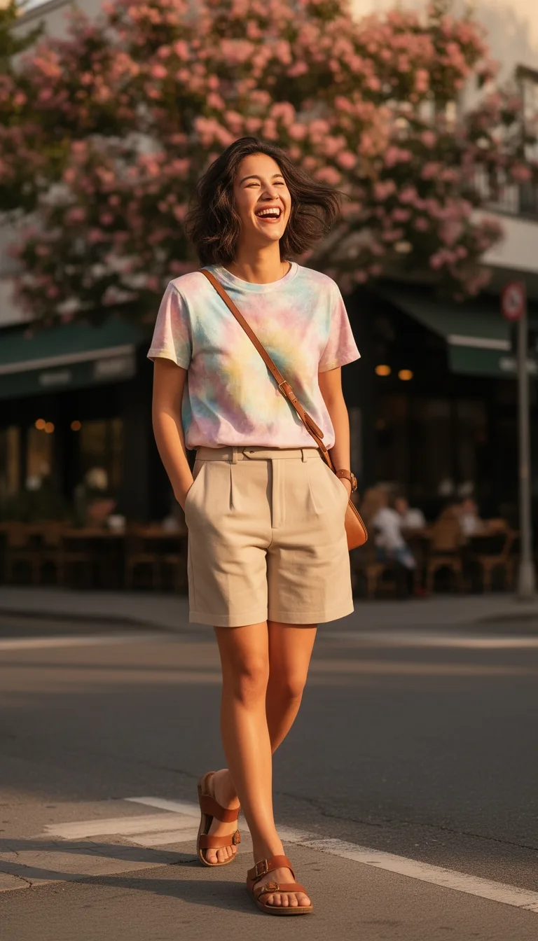 pastel tie dye with chinos