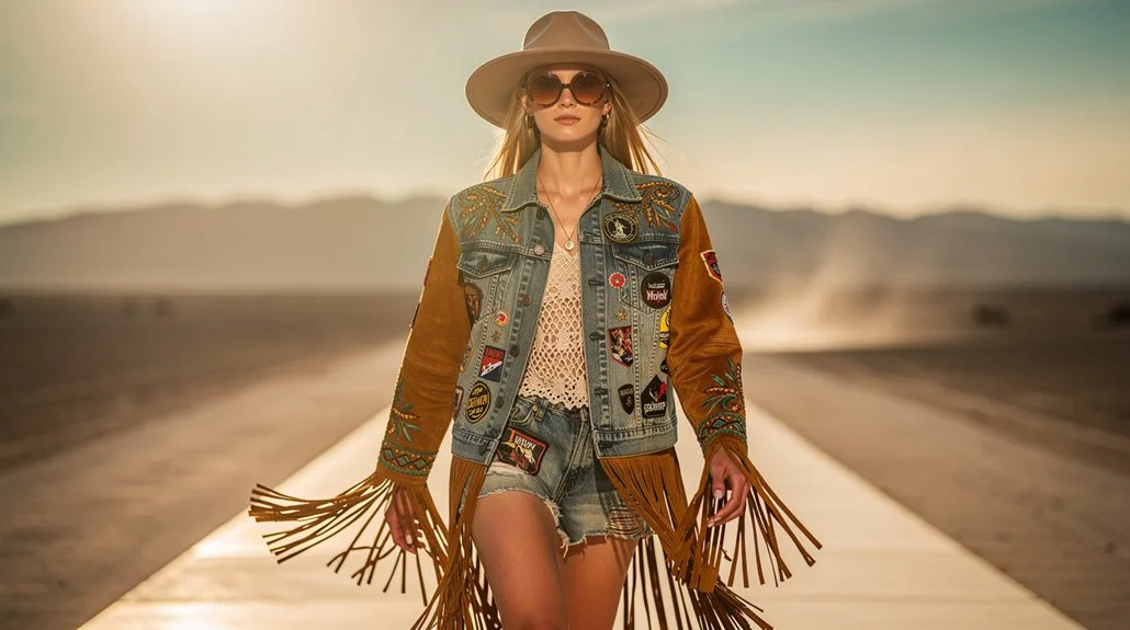 bohemian fringed jackets vests
