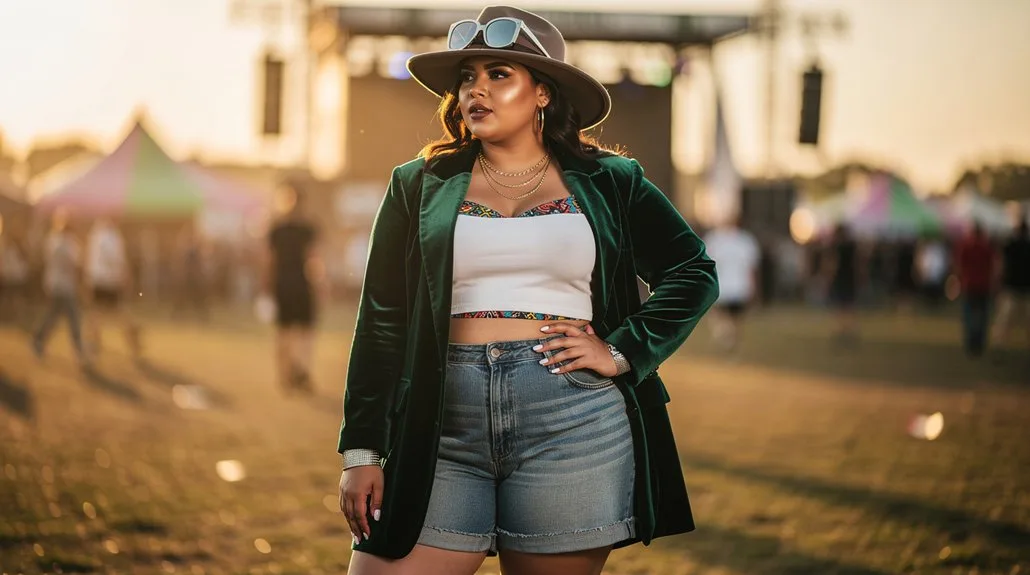 bold velvet festival look