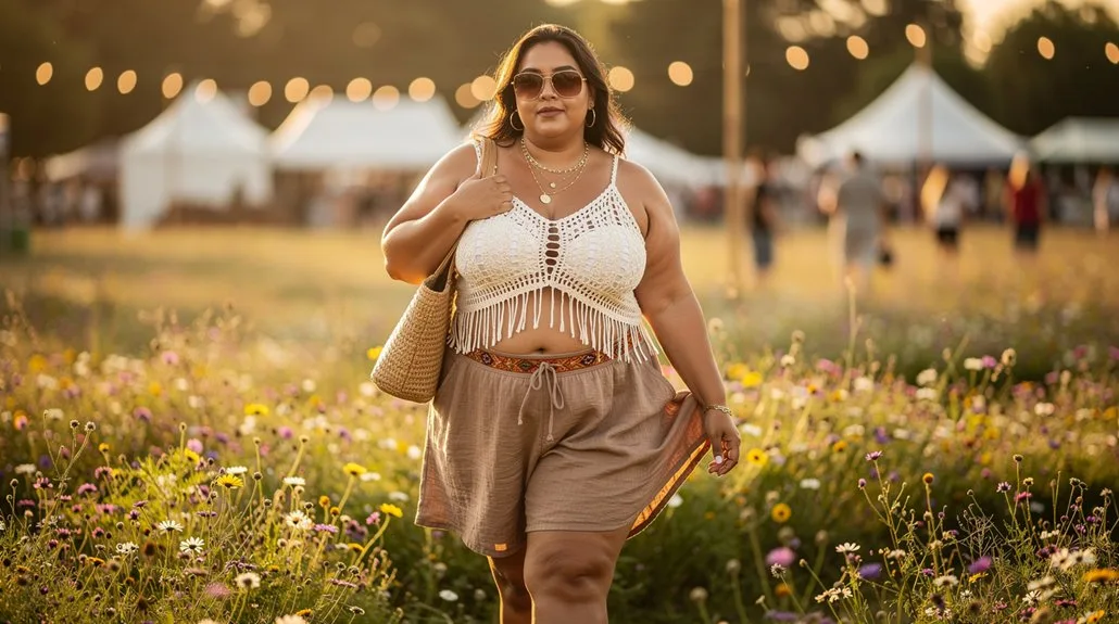 bohemian crop top shorts