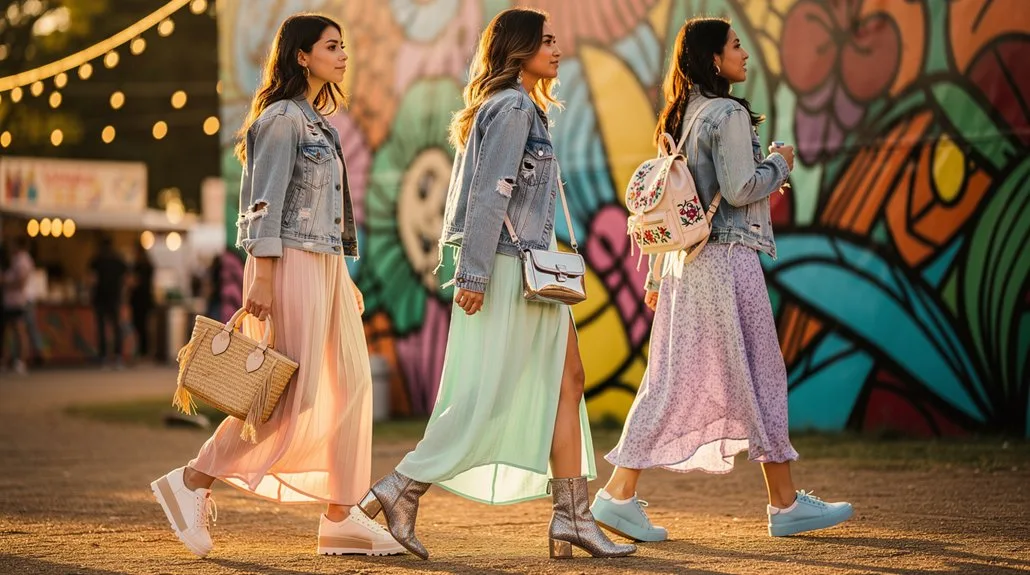 versatile festival shoes bags