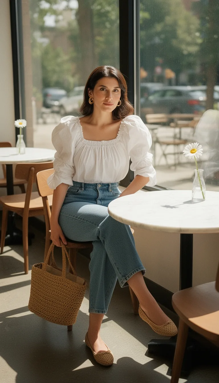 pastel puff crop chic