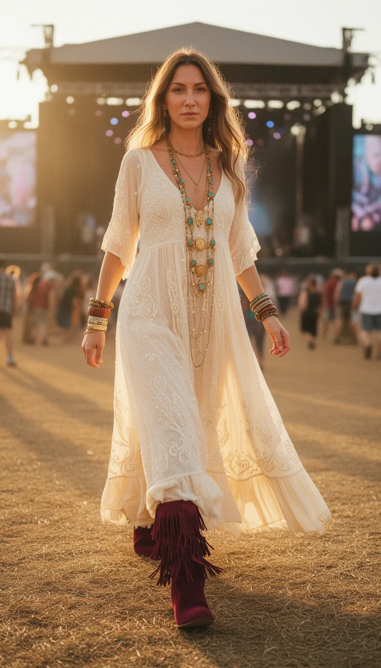 boho western maximalist ensemble