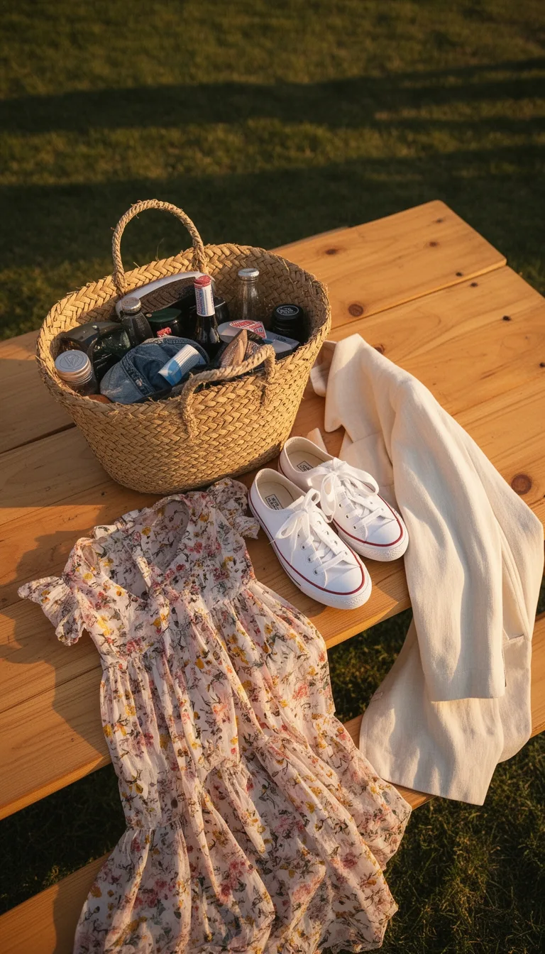 sneakers straw bags festivals