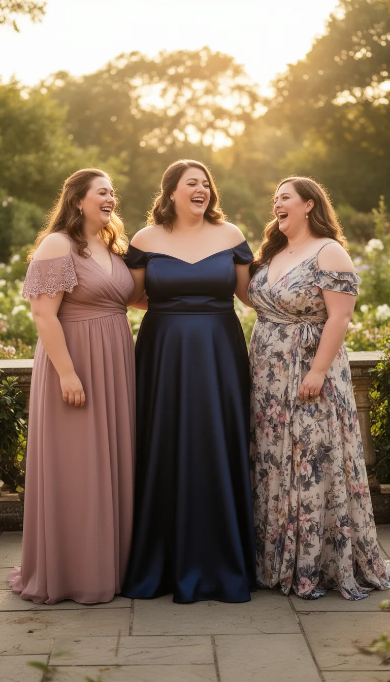 graceful shoulder baring necklines