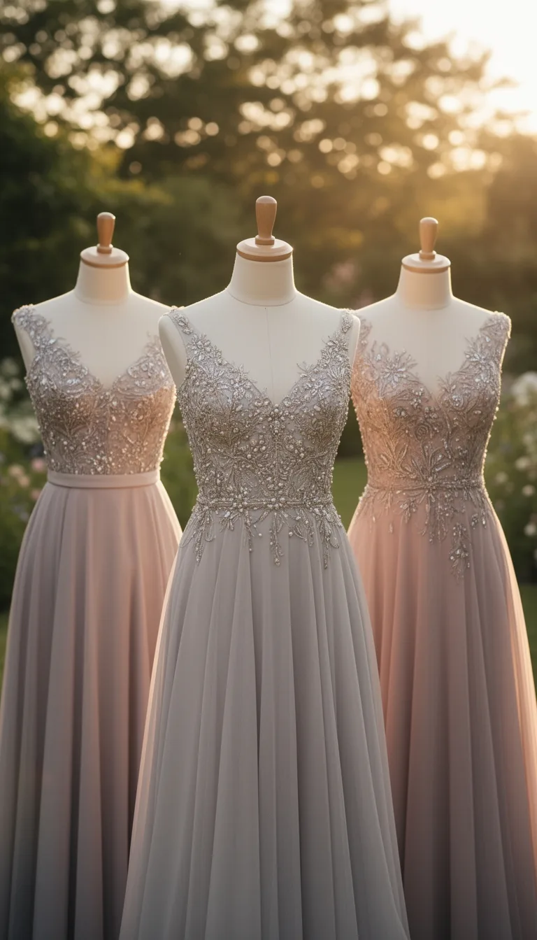 embellished bodice flowing skirt
