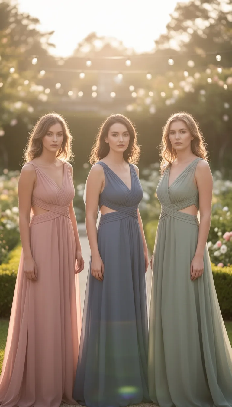 breathable geometric cutout gowns
